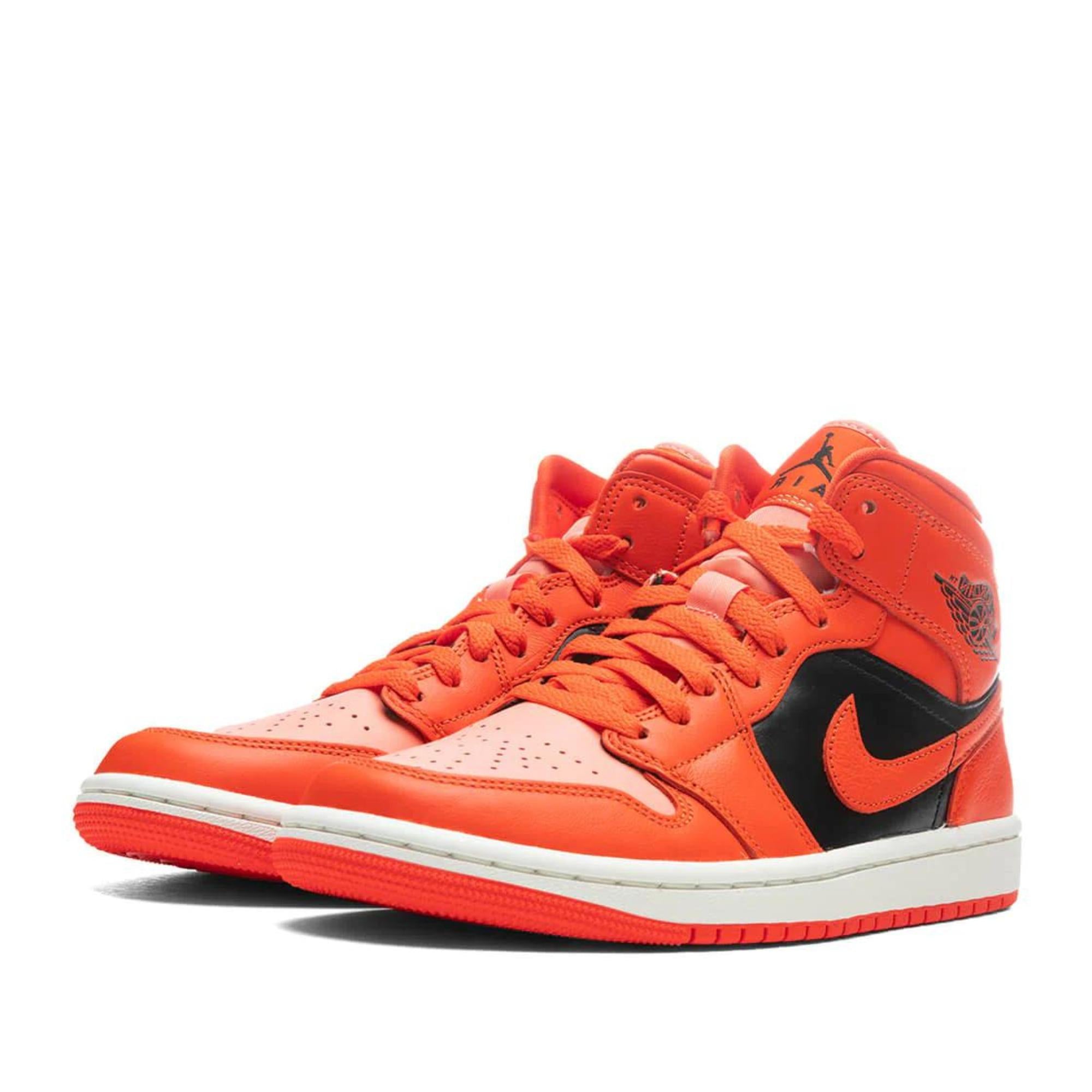 Air Jordan 1 Mid Se ’Rush Orange’ M Us 8.5 / W 10 Sneakers